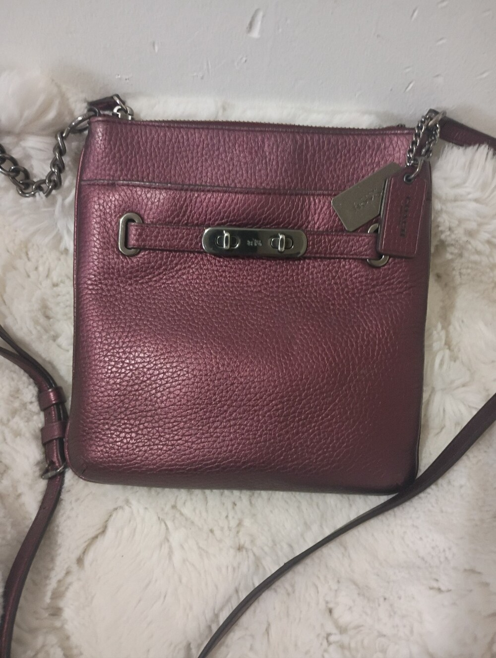 Coach Metallic Swagger Swingpack Crossbody